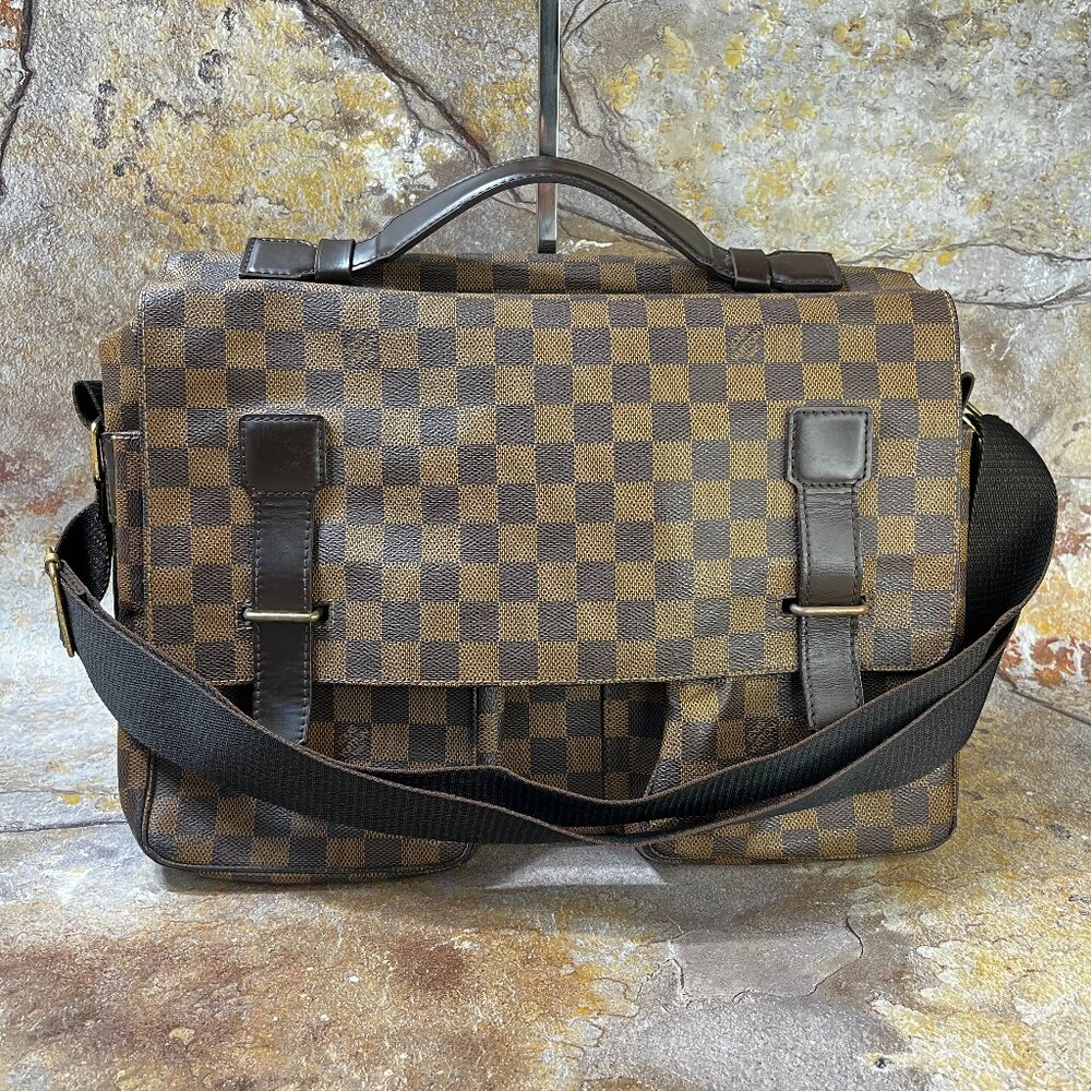 Sold!!Louis Vuitton Broadway Shoulder Bag Damier Ebene Messenger Bag N42270